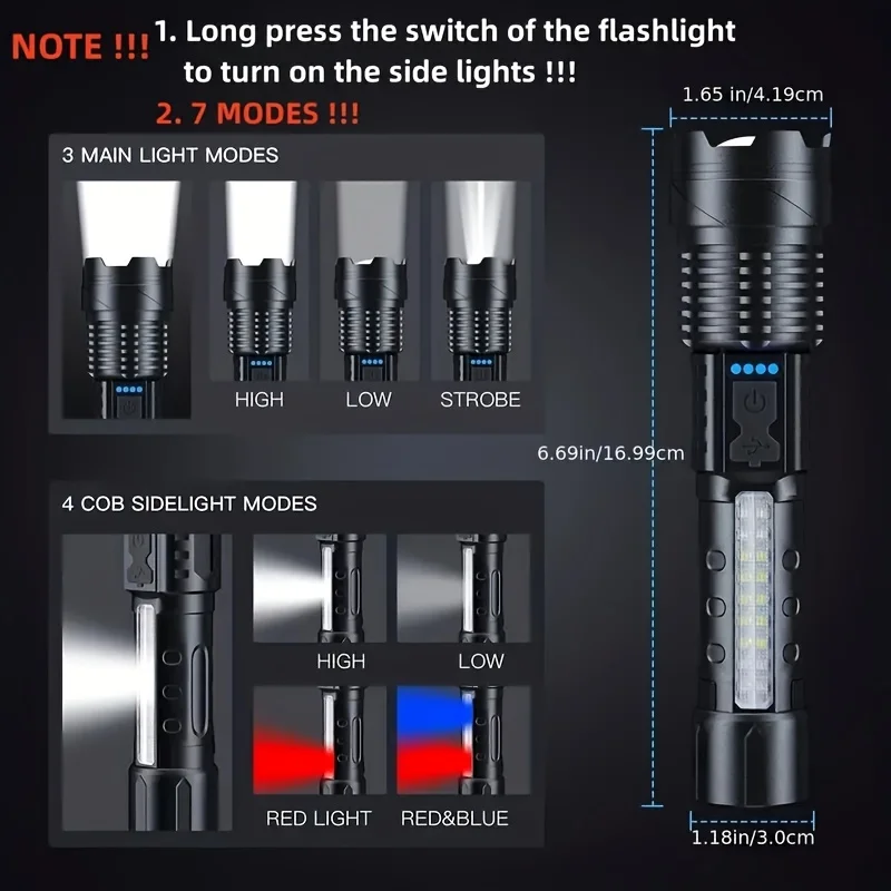 Powerful LED Flashlight Batter - đánh giá và giá Outdoor Lighting Battery Operated